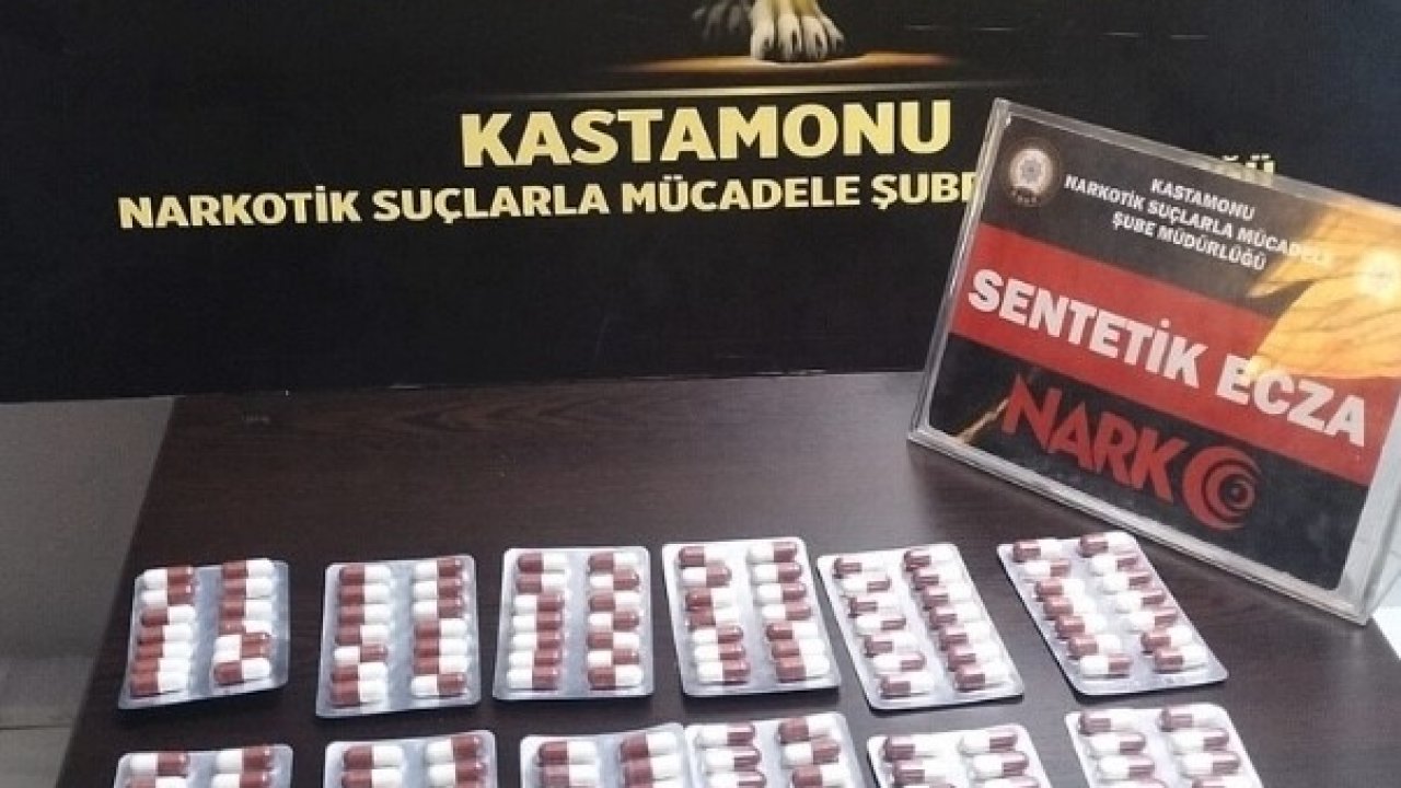 Kastamonu’da 168 adet sentetik ecza hapı ele geçirildi: 1 gözaltı