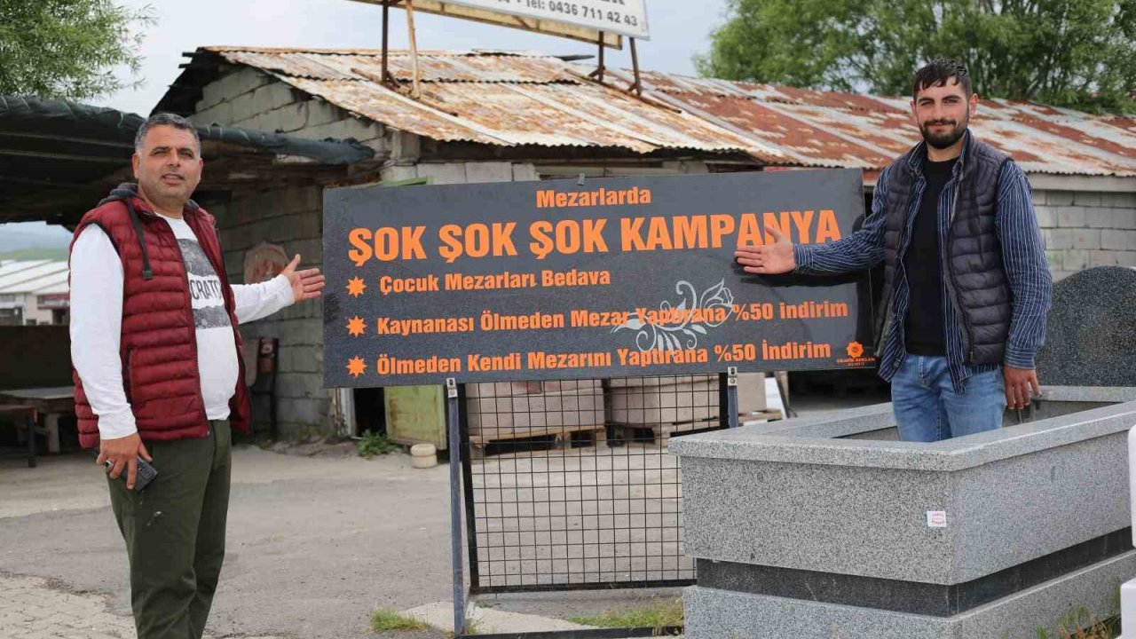 Varto’da ölmeyen kaynana için yüzde 50 indirimli mezar taşı kampanyası