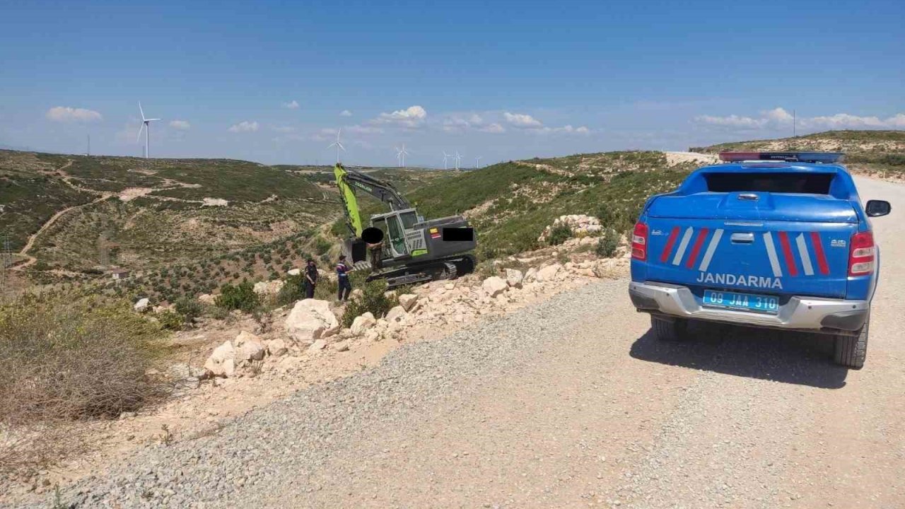 Hazine arazisinde izinsiz kazı yapan şüpheli yakalandı