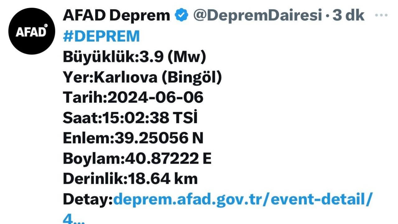 Bingöl’de korkutan deprem