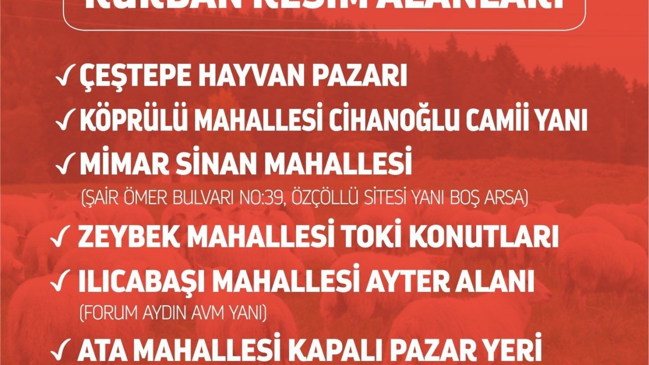 Efeler’de kurban kesim yerleri belirlendi