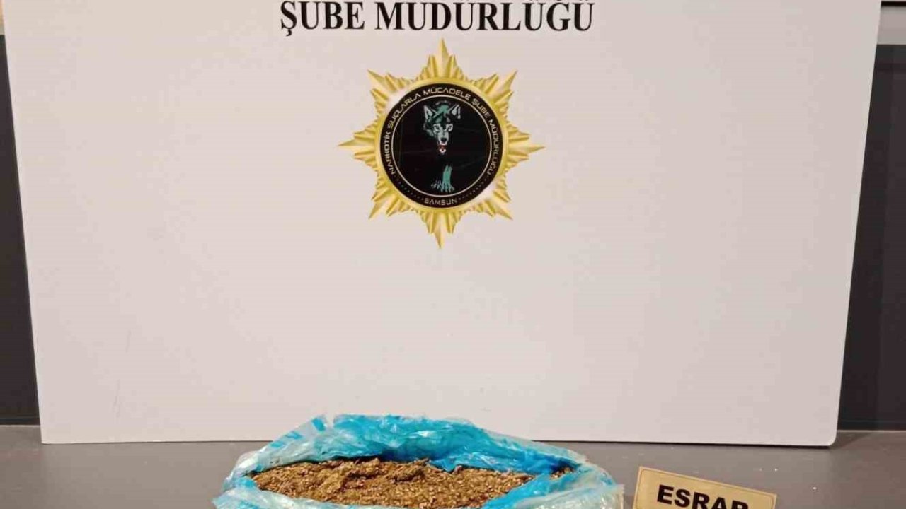 Samsun’da 665 gram esrar ele geçirildi