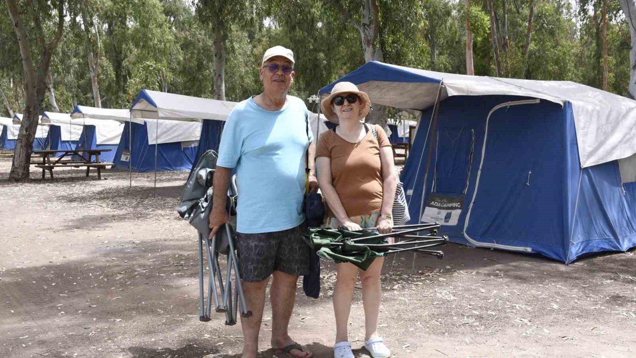 Kuşadası’nda bayram tatilinin gözdesi ‘Ada Camping’ oldu