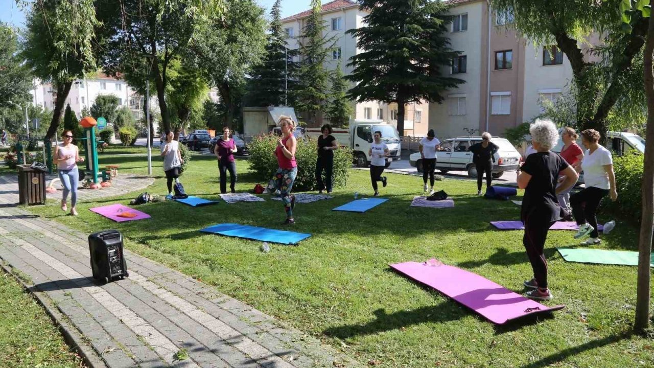 Odunpazarı’nda parklarda sabah sporu başlıyor