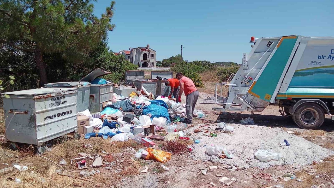 Ayvalık’ta belediye ekipleri 4 günde 3 660 ton çöp topladı