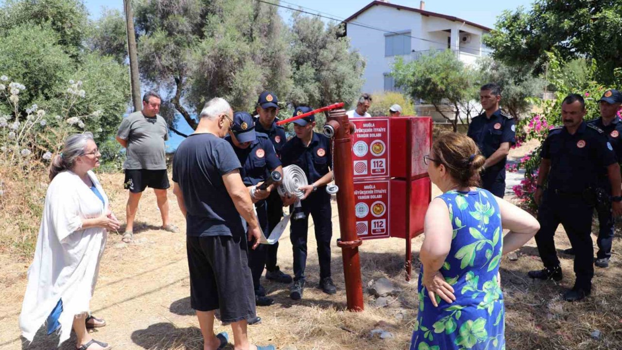 Fethiye Şövalye Adası sakinlerine yangın eğitimi