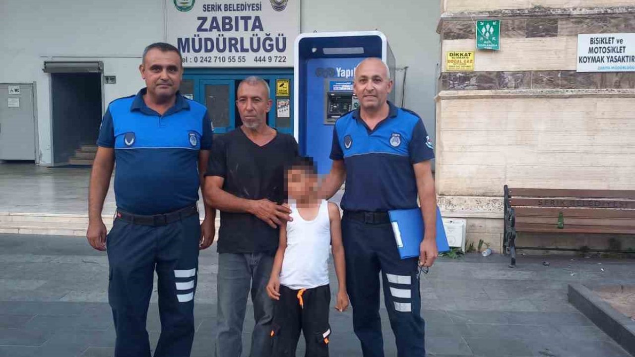 Kaybolan çocuk zabıta ekipleri tarafından bulundu