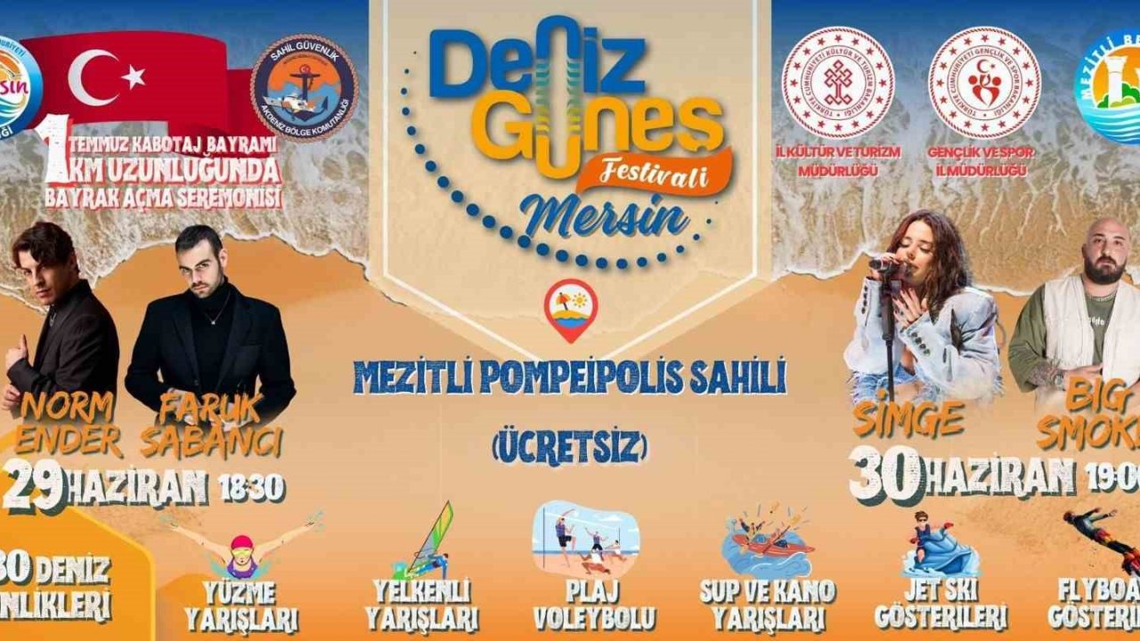 Mersin’de Deniz ve Güneş Festivali düzenleniyor