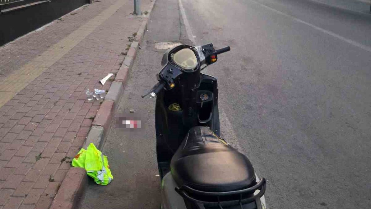 Motosikletten düşen sürücü yaralandı