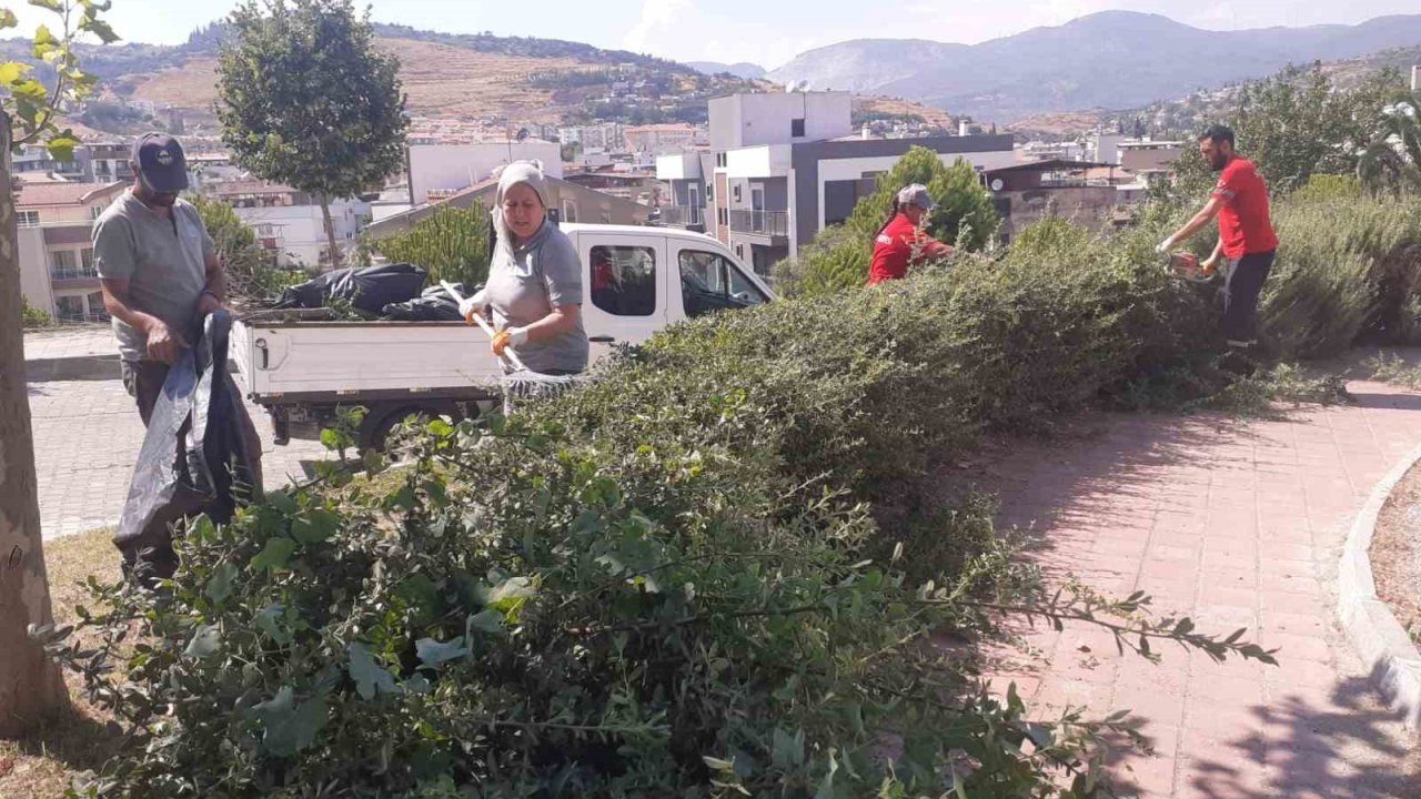 Söke Belediyesi’nden Park ve Bahçelerde yoğun çalışma