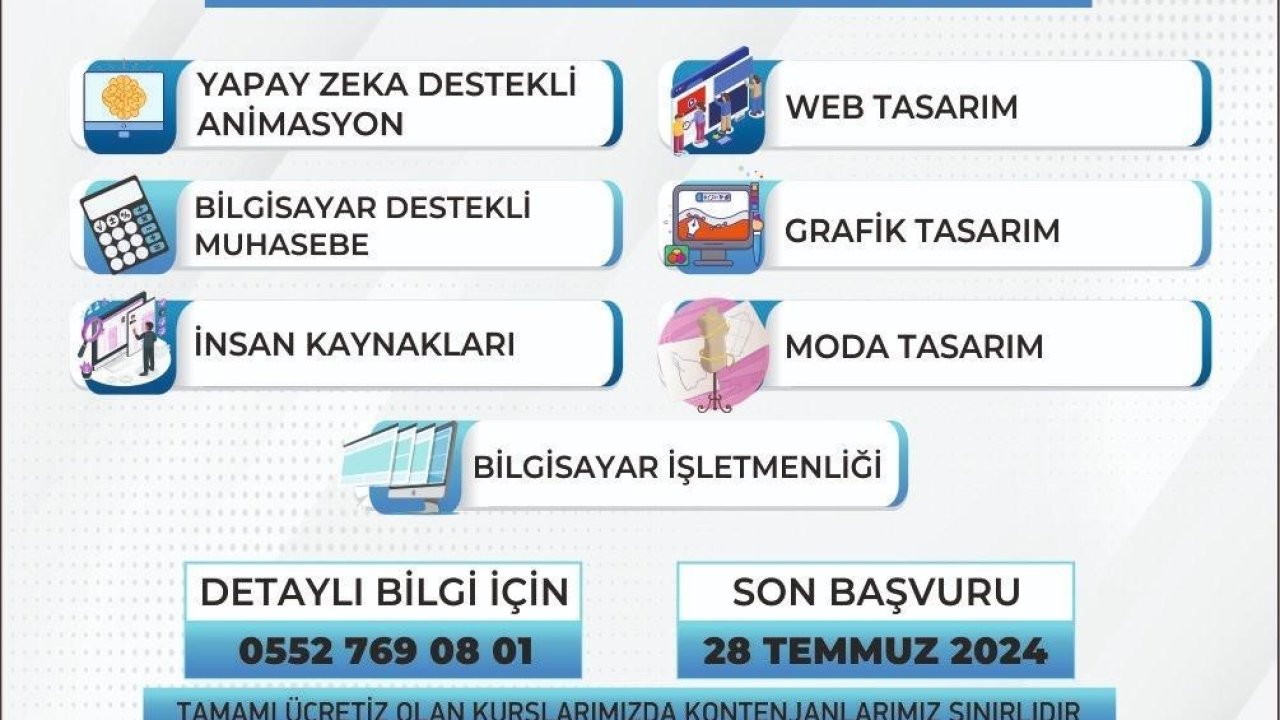 Akdeniz’de Proje Eğitim ve Uygulama Merkezinde kurslar başlıyor