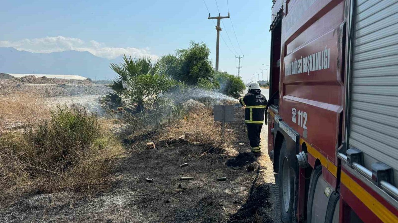 Arsuz’da otluk yangını söndürüldü