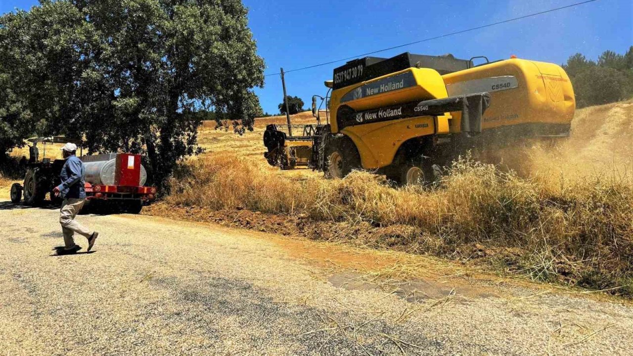 Kütahya’da biçerdöverlerin yanında su tankeri bulundurma zorunluluğu