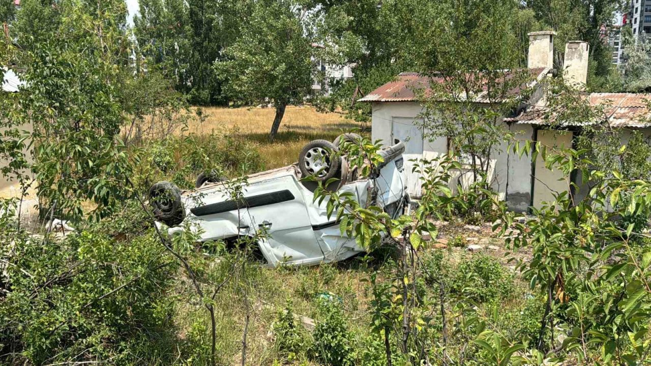 Ölüm virajında takla attı, 1 yaralı