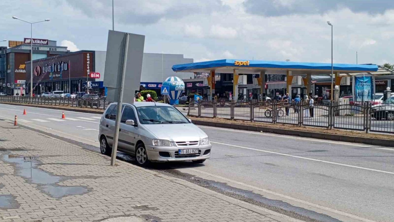 Otomobilin çarptığı bisikletli yaralandı