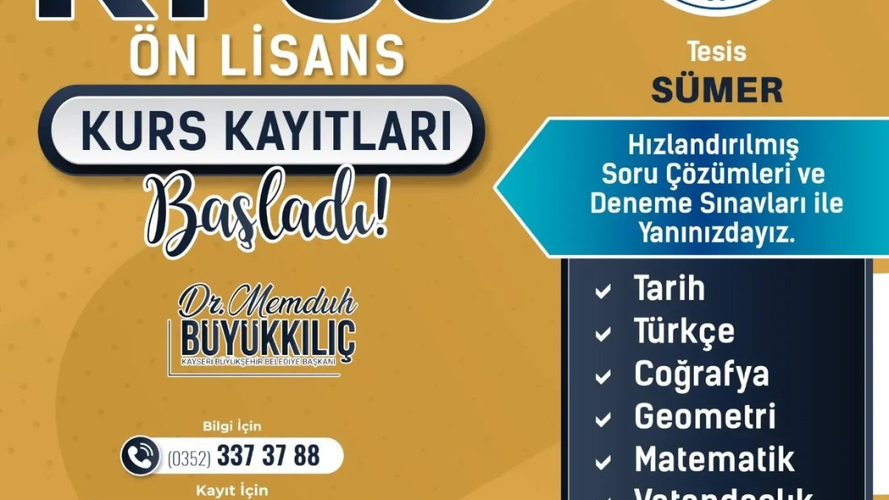 KAYMEK’te KPSS için kurs kayıtları sürüyor