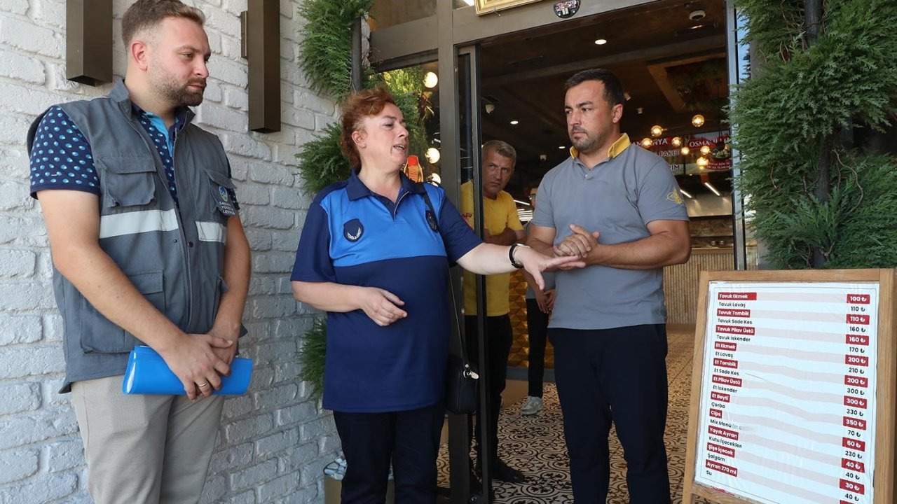 Zabıtadan kafe ve restoranlara fiyat denetimi