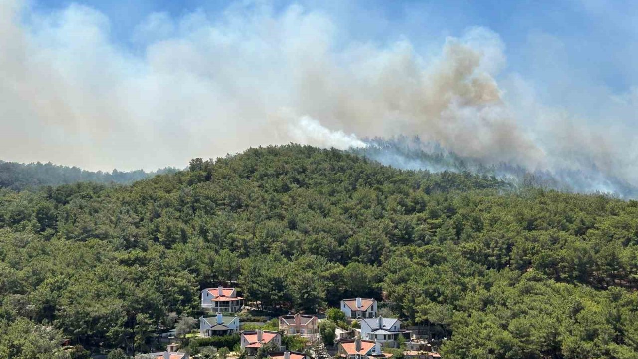 Urla’daki orman yangınında 120 konut tahliye edildi