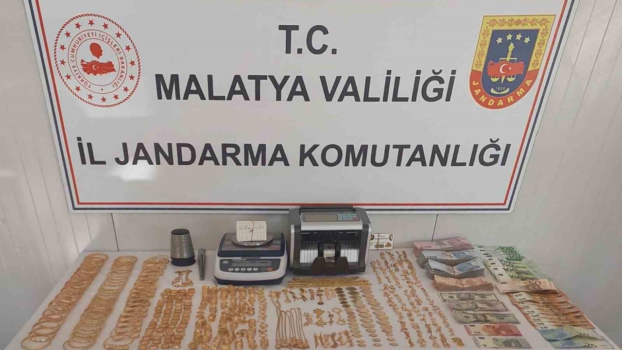 Jandarmadan Malatya’da 6 milyonluk kaçak altın operasyonu