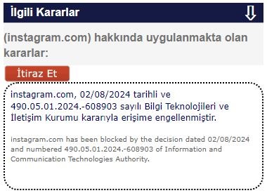 Instagram'a erişim engeli getirildi