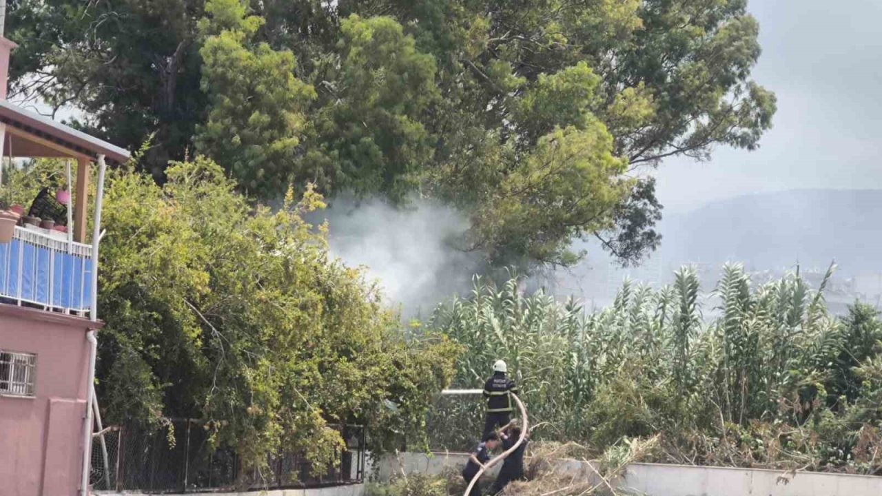 İskenderun’da bahçe yangını