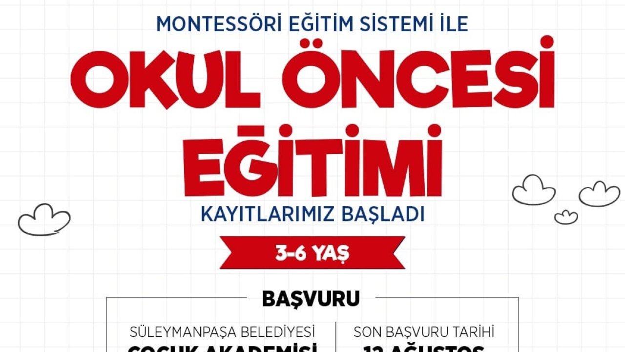 Çocuk akademisi kayıtları başladı