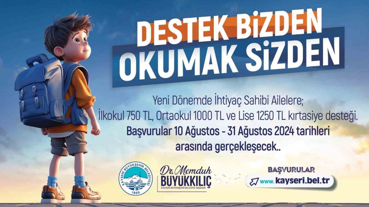 Büyükşehir’in kırtasiye desteği için başvurular başladı