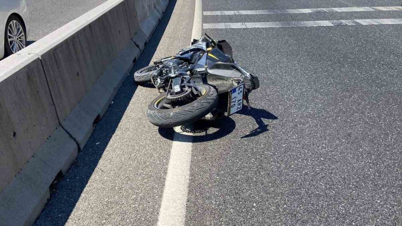 Sakar rampasında meydana gelen kazada motosiklet sürücüsü yaralandı