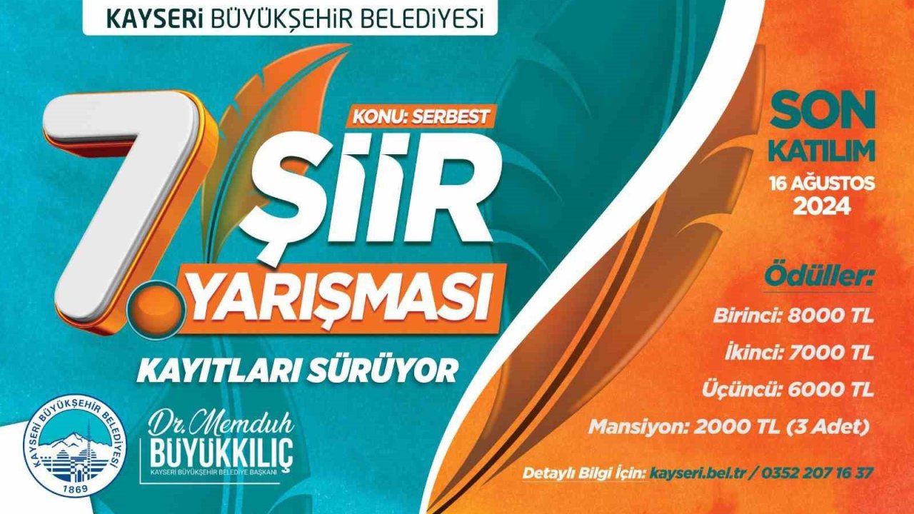 Şiir Yarışması’nın 7.’si için kayıtlar sürüyor