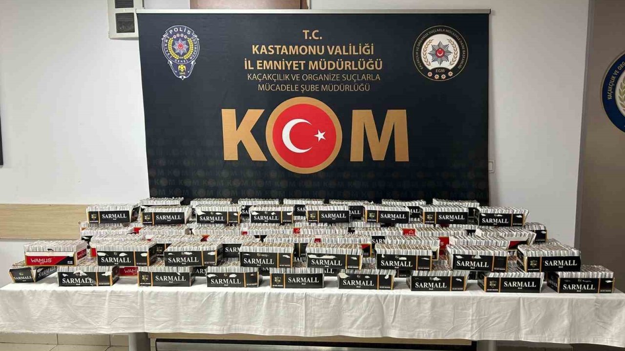 Kastamonu’da 28 bin adet doldurulmuş makaron ele geçirildi