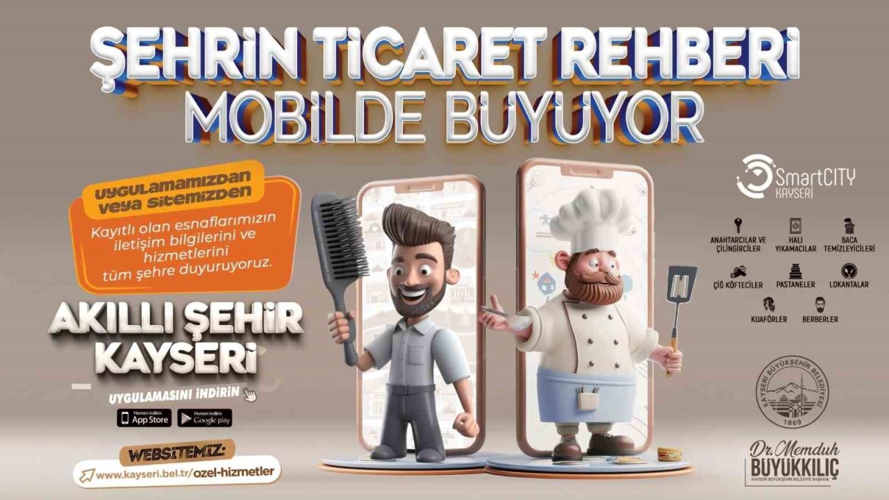 Başkan Büyükkılıç; "Şehrin ticaret rehberi mobilde büyüyor"