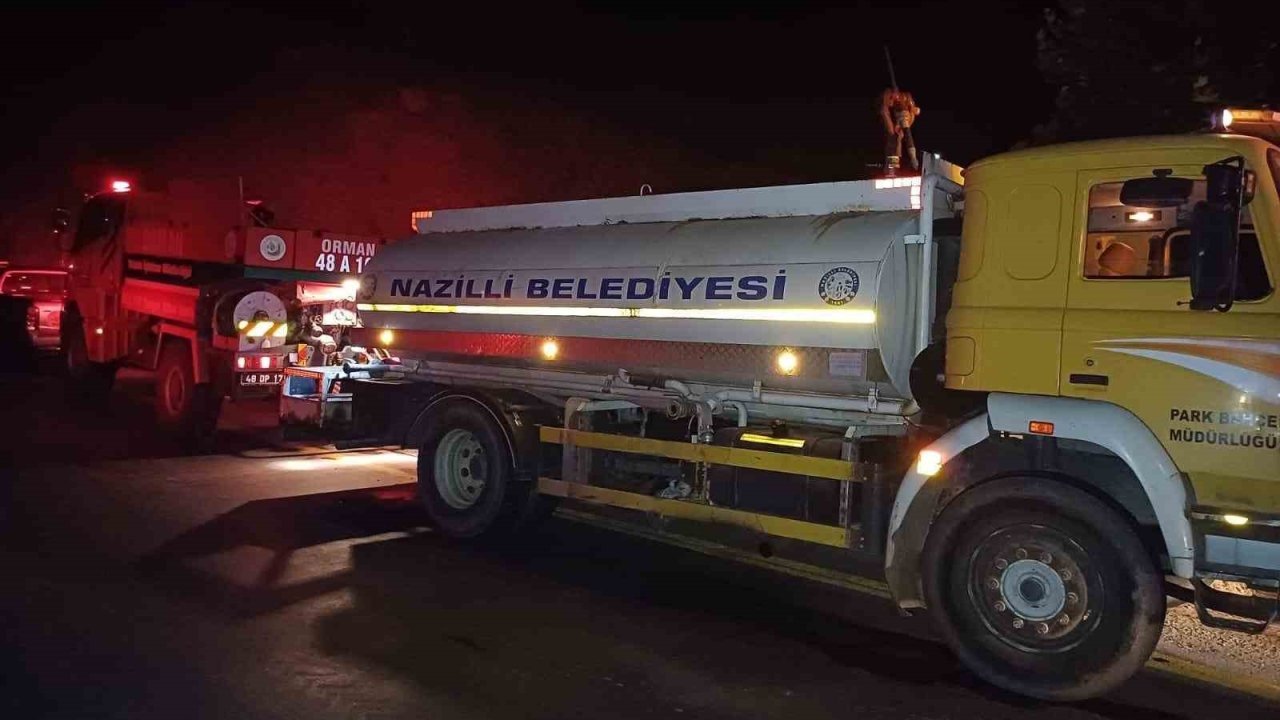 Nazilli Belediyesi’nden Bozdoğan’daki yangına destek