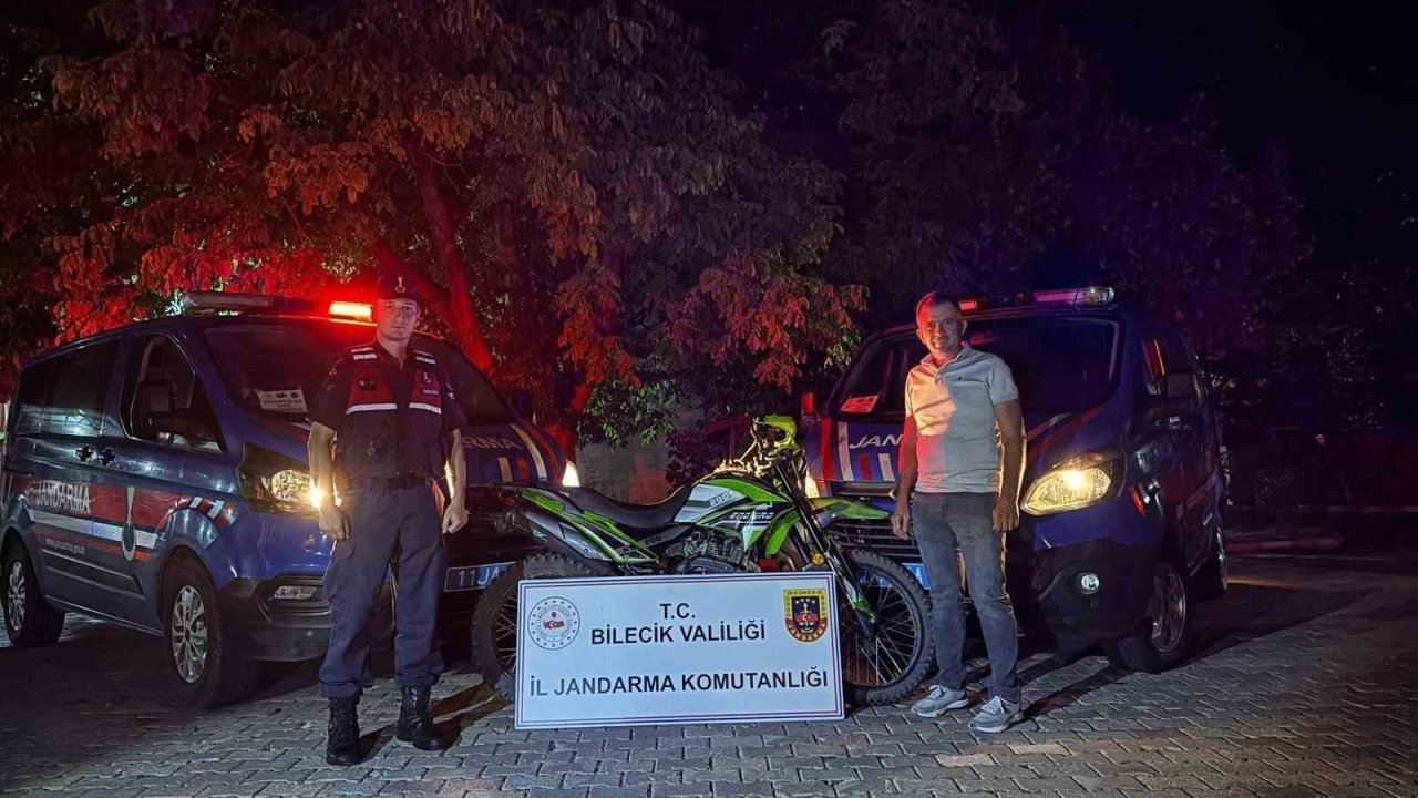 Bilecik’te çalınan motosikleti jandarma ekipleri buldu