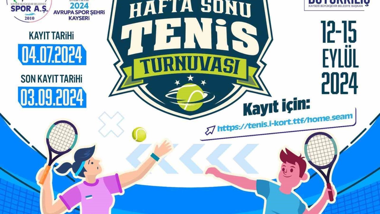 Spor A.Ş. ev sahipliğinde düzenlenecek TTF 12 Yaş Hafta Sonu Tenis Turnuvası’na kayıtlar sürüyor