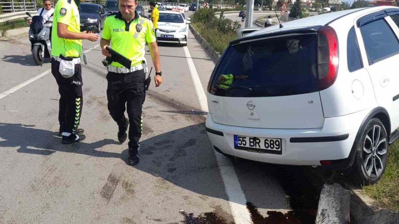 Sinop’ta otomobil refüje çıktı: 1 yaralı