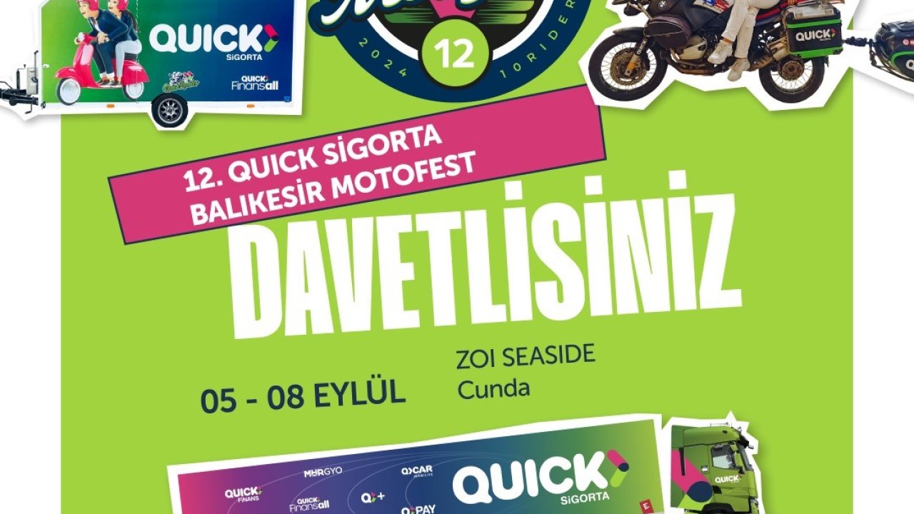 12’nci Uluslararası Quick Sigorta Balıkesir Motosiklet Festivali başlıyor