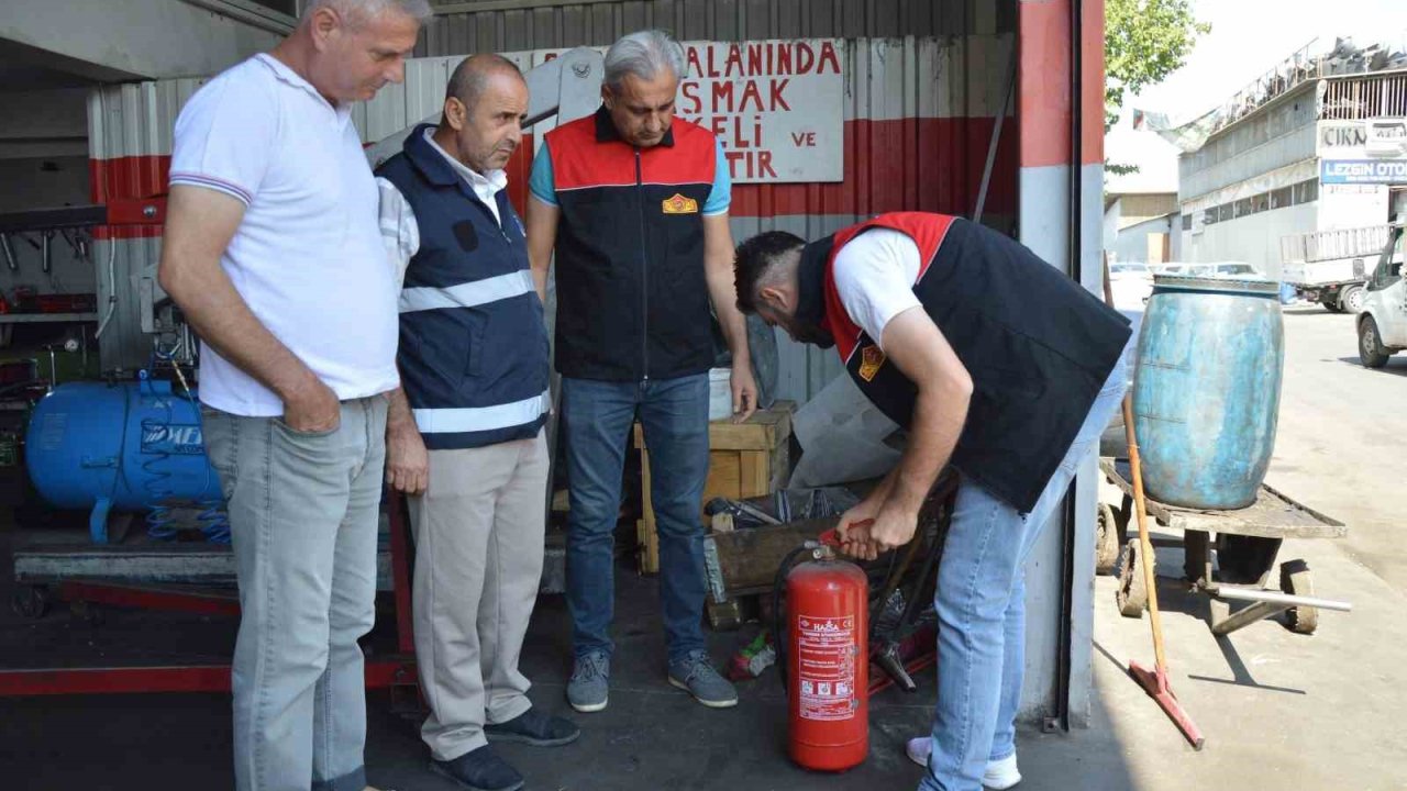 Diyarbakır’da sanayi sitelerinde yangınları önlemek için denetim yapılıyor