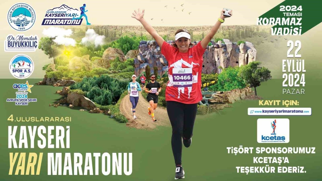 Koramaz Vadisi temalı Kayseri yarı maratonunda geri sayım başladı