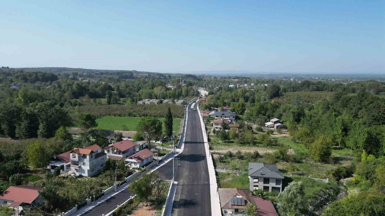 750 metrelik yol 5 bin ton asfaltla yenilendi