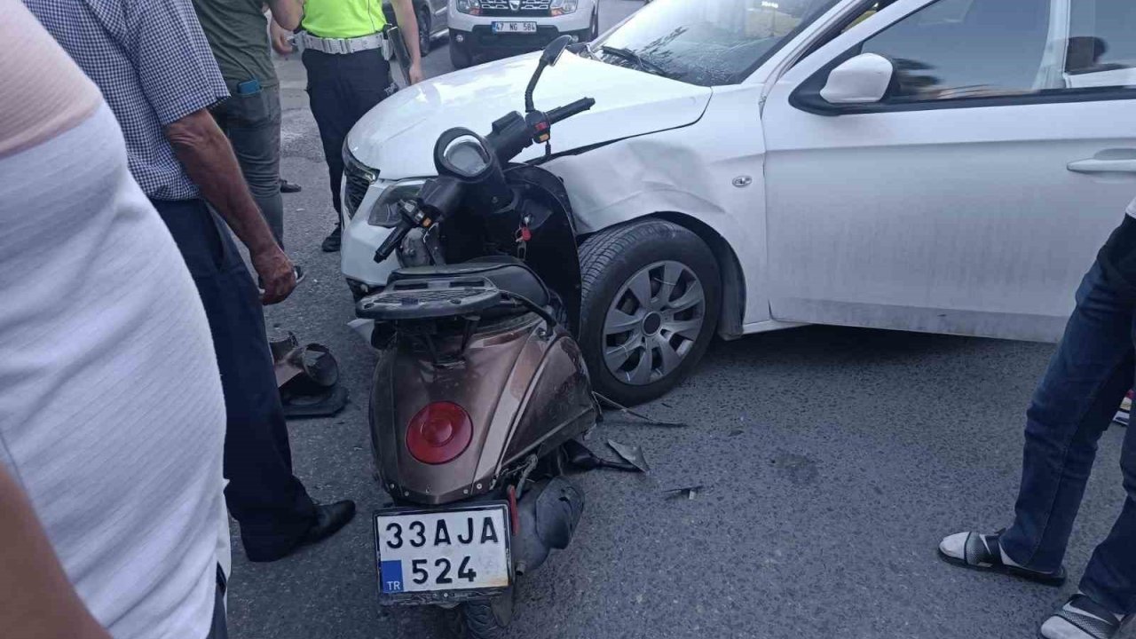 Mardin’de otomobil ile motosiklet çarpıştı: 1 yaralı