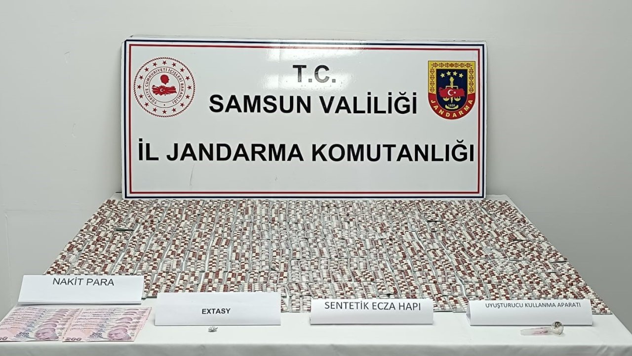 Samsun’da 6 bin 309 adet sentetik ecza ele geçirildi