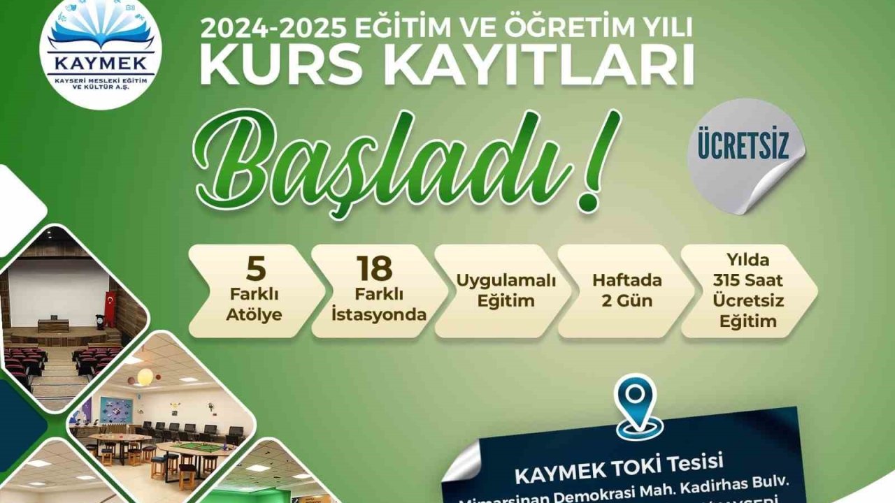 Büyükşehir KAYMEK’in Değer Gençlik Merkezi kurs kayıtları başladı