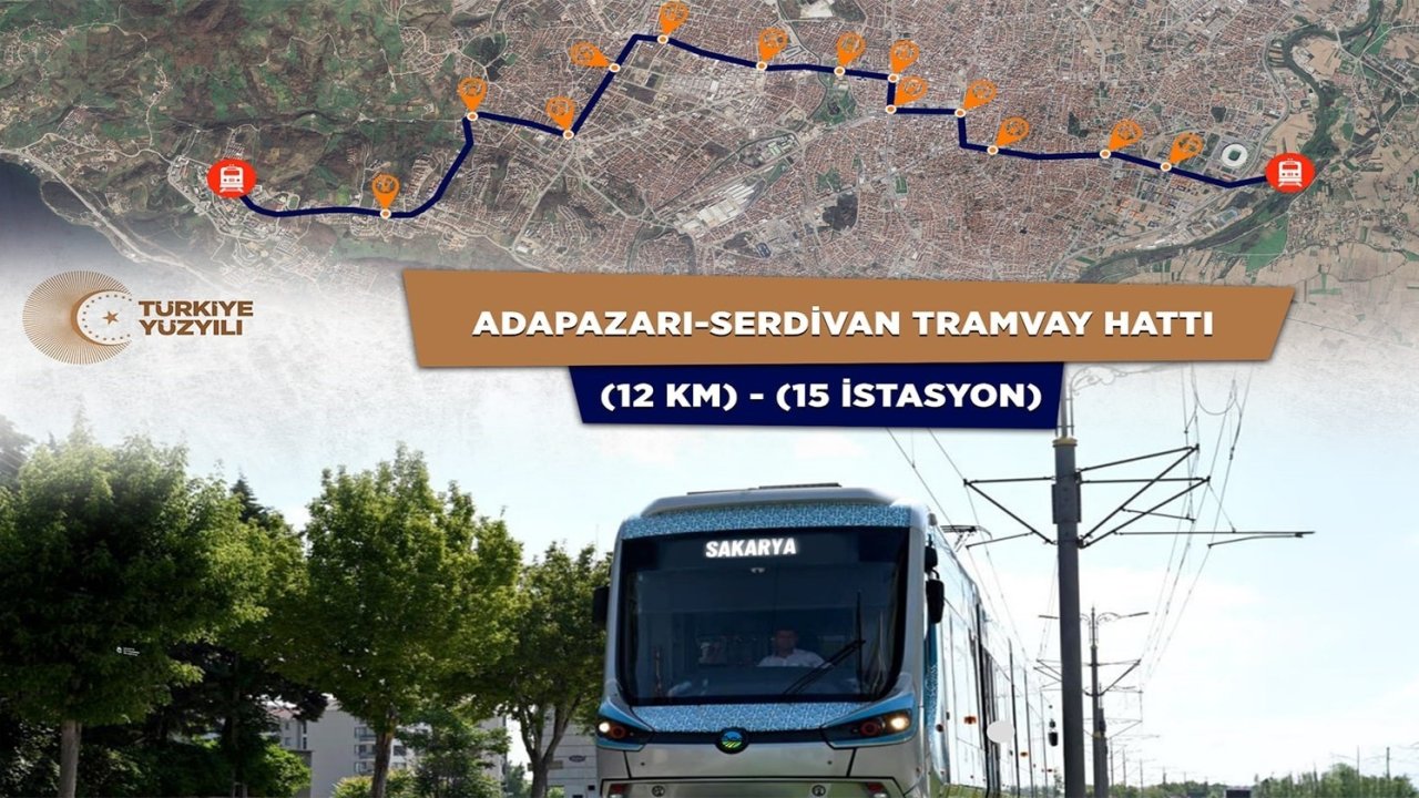 Sakarya’da raylı sistemin ilk etabı için proje başlıyor