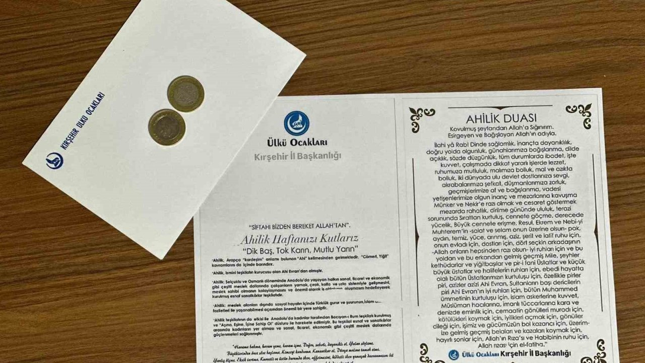 Kırşehir Ülkü Ocakları’ndan esnafa Ahilik Haftası hediyesi