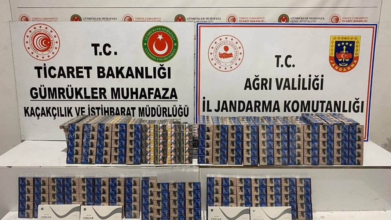 Ağrı’da çok sayıda gümrük kaçağı sigara ele geçirildi