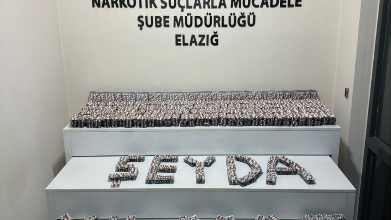 Elazığ’da 24 bin sentetik ecza maddesi ele geçirildi