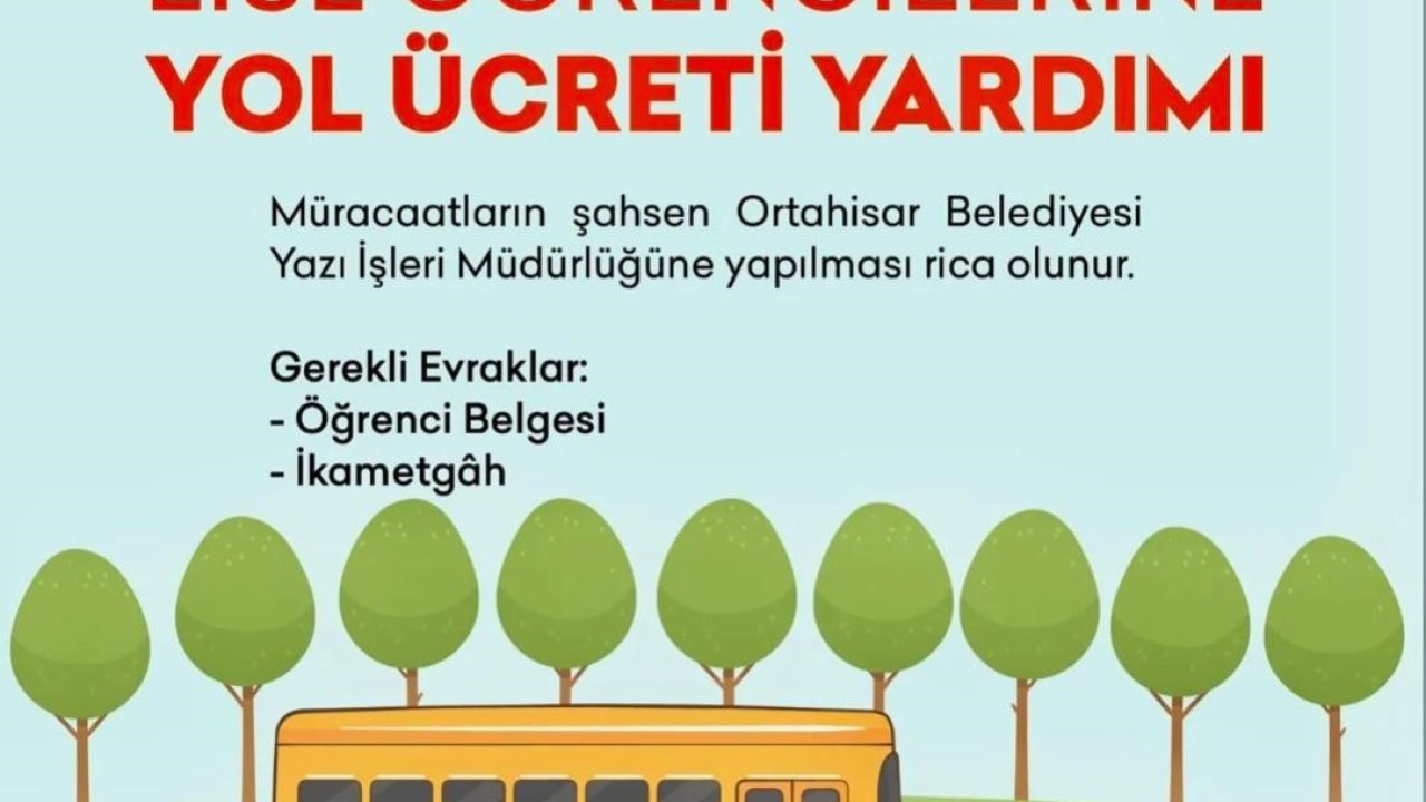 Öğrencilere ulaşım desteği