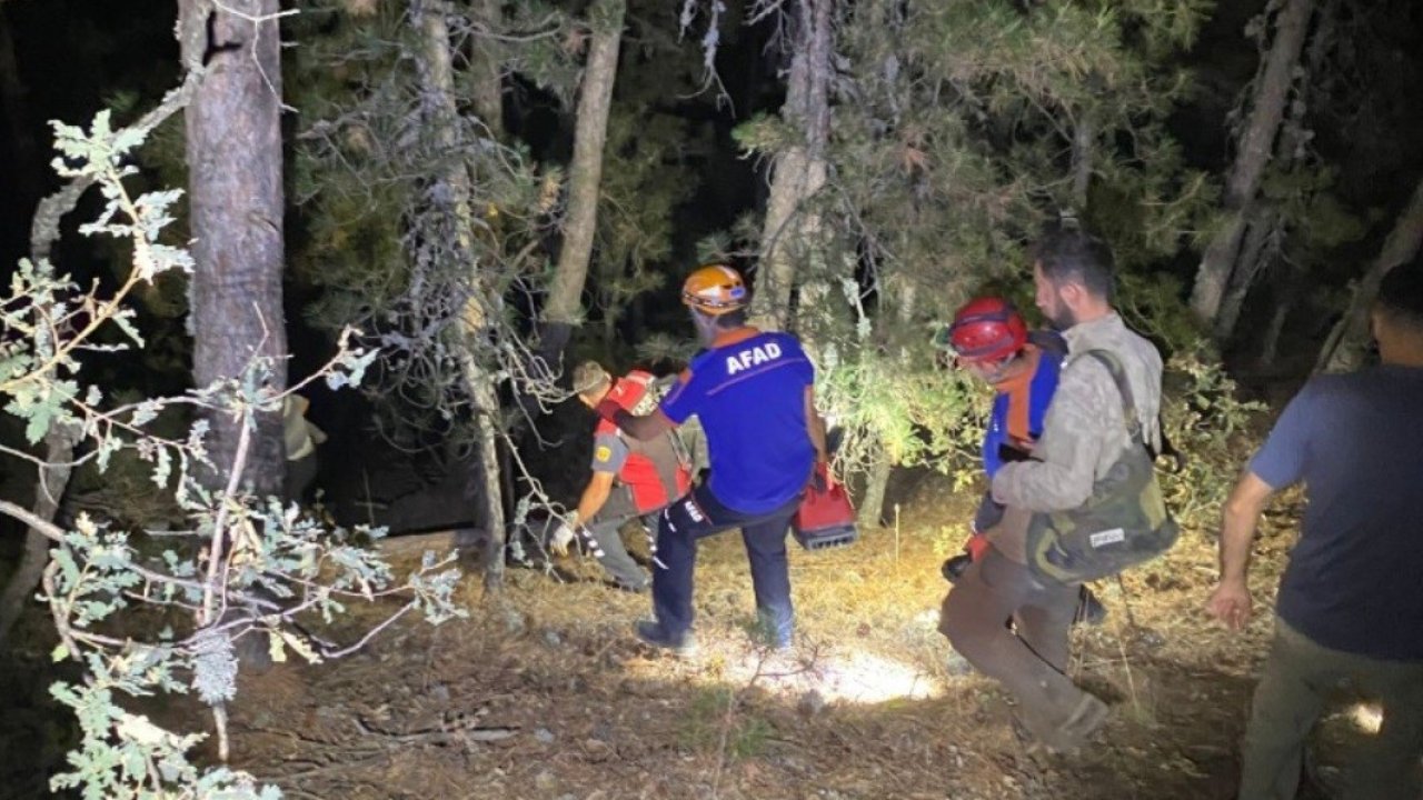 Motosikletle dere yatağına uçan baba ve oğlunu AFAD kurtardı