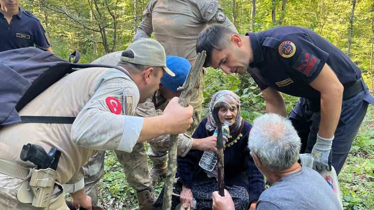 Ormanda kaybolan yaşlı kadın bulundu