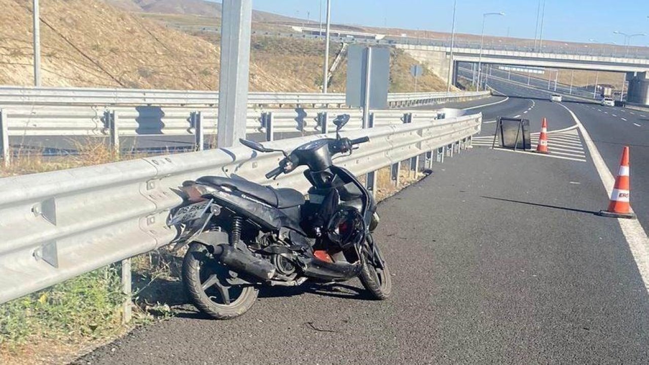 Bariyerlere çarpan motosikletin sürücüsü yaralandı